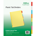 Office Essentials Insertable Economy Divider - Buff w-Multi Tabs 8.5x11in Bulk 8 Tab