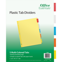 Office Essentials Insertable Economy Divider - Buff w-Multi Tabs 8.5x11in Bulk 5 Tab
