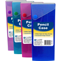 C-Line Slider Pencil Case - Asst 1x3x7.5in Bulk Aqu-Blu-Pnk-Ppl