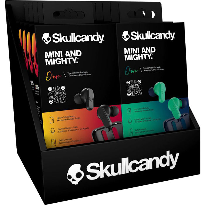 Skullcandy Dime True Wireless Empty Counter Top Shipper - Asst 7.5x6.5x6.75 10Ct Display