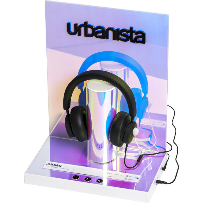 Urbanista Miami On-Ear Headphone Powered Display - 16.5x12.6x7.7in Display