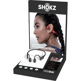 Shokz OpenRun POP Replacement Kit - Black 10.5x6x3in Counter Display