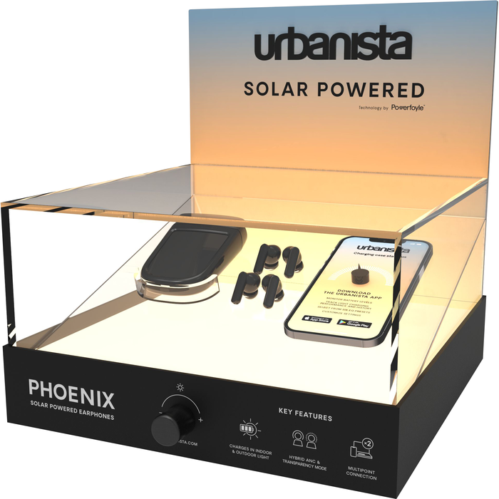 Urbanista Phoenix Solar Display - 11.8x11.8x12.48in Counter Display