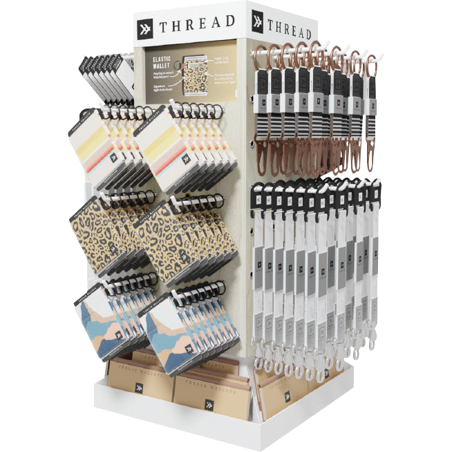 Thread Wallets Small Wholesale Display - Counter Display
