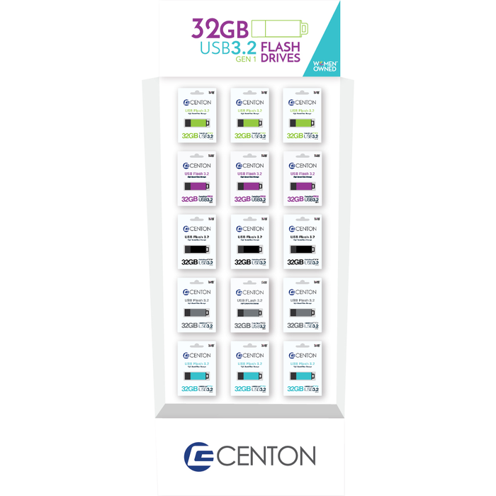 Centon Back to School DataStick Pro2 USB 3.2 Drive Display - 60Ct