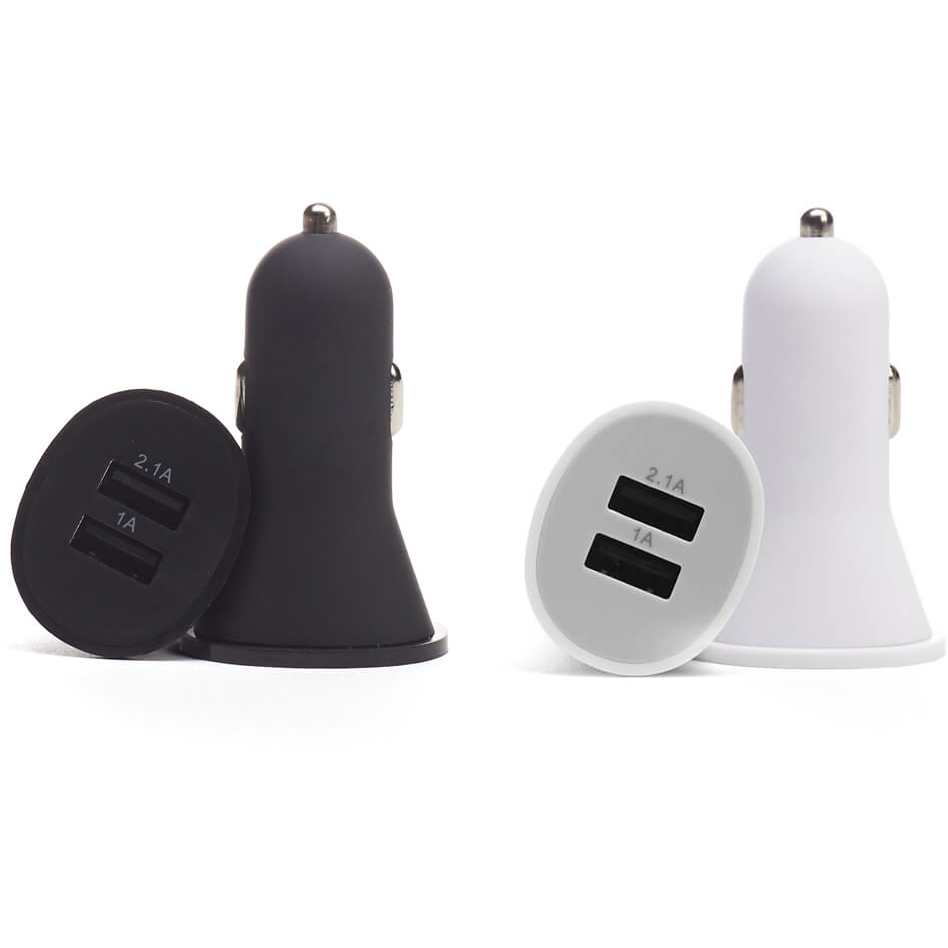 Charge MAXX Dual-Port Car Charger Refill Pack  Black/White, PACKAGE 8Pk
