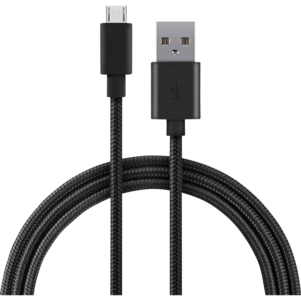 Charge MAXX Braided Charging Cable USB-A to Micro USB Black