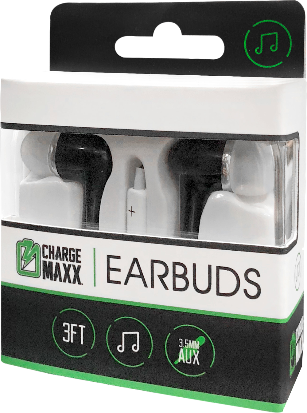 Charge MAXX Premium Earbuds  Black