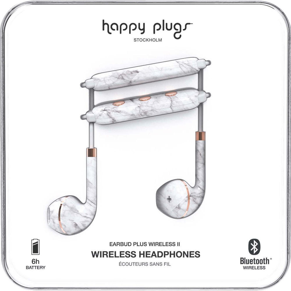 Earbuds Plus Wireless II Earbuds  White Marble