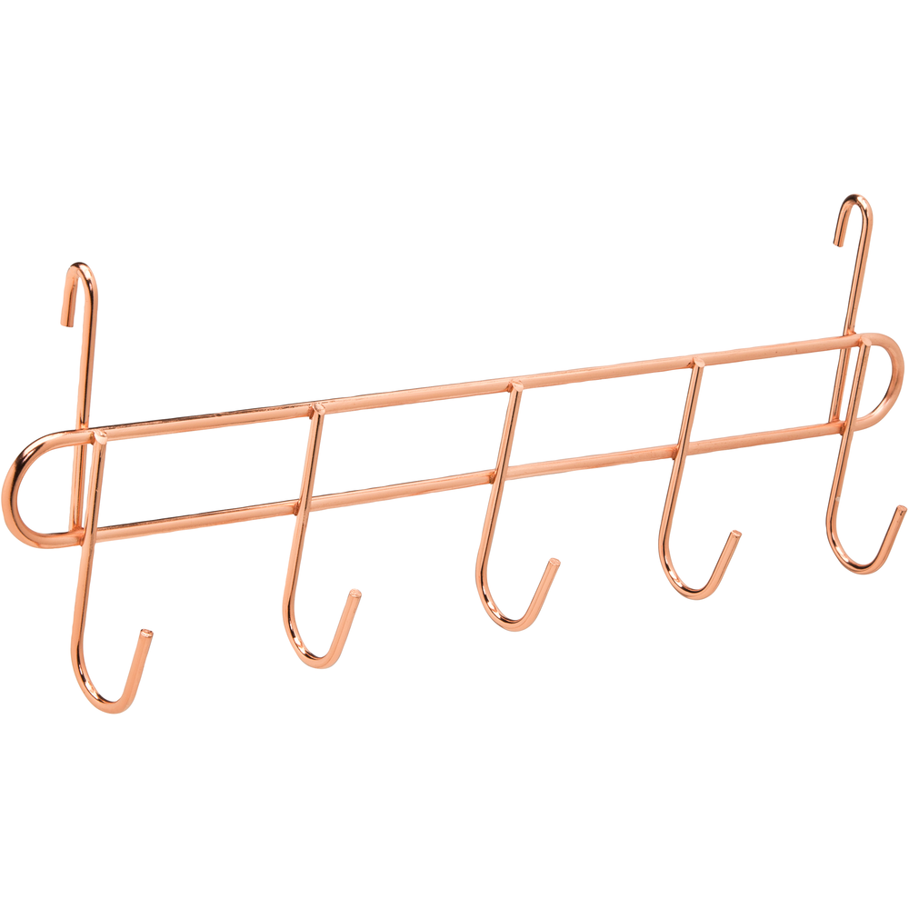 Hook Rail Attachment for Grid Wall 5 Hook Copper, PACKAGE 1Pk