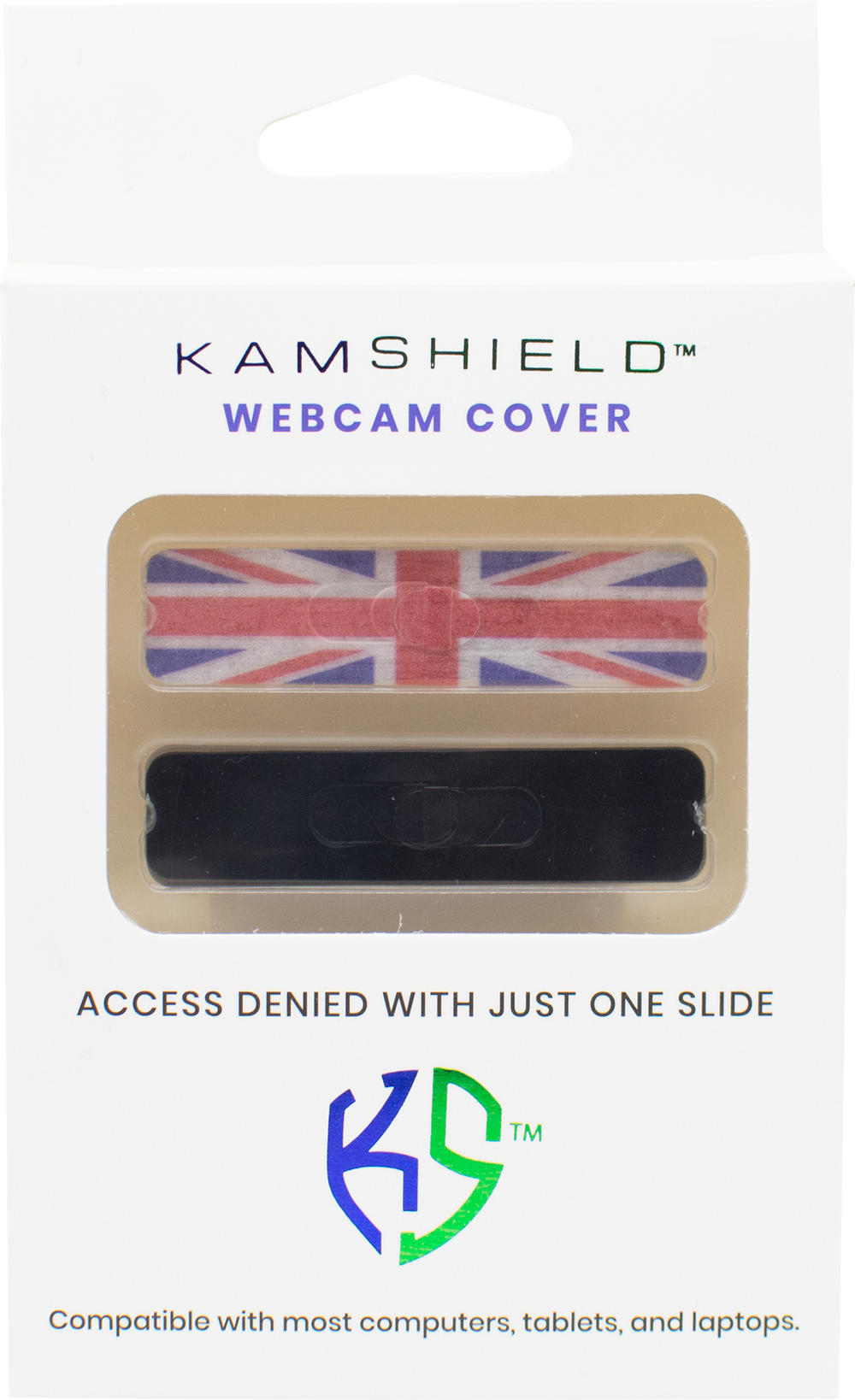 Webcam Covers British Flag and Black Pattern