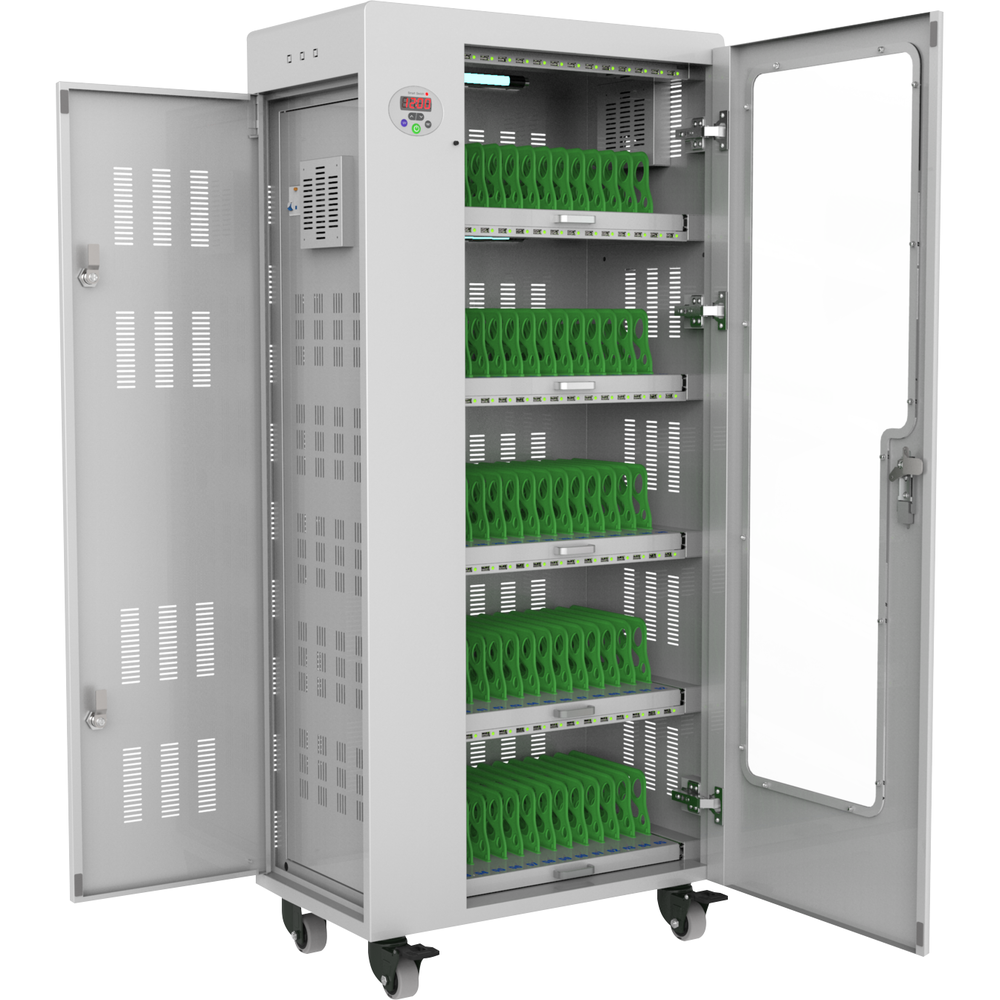 Disinfection Charging Cabinet (iPad & Tablets) 5 Level, 25.5x14.5x57in White