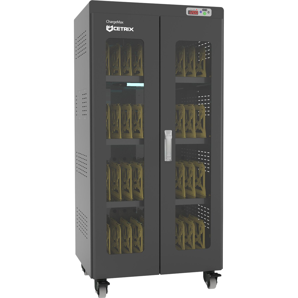 Disinfection Charging Cabinet (Laptop) 4 Level, 26.4x21.6x56.3in Black