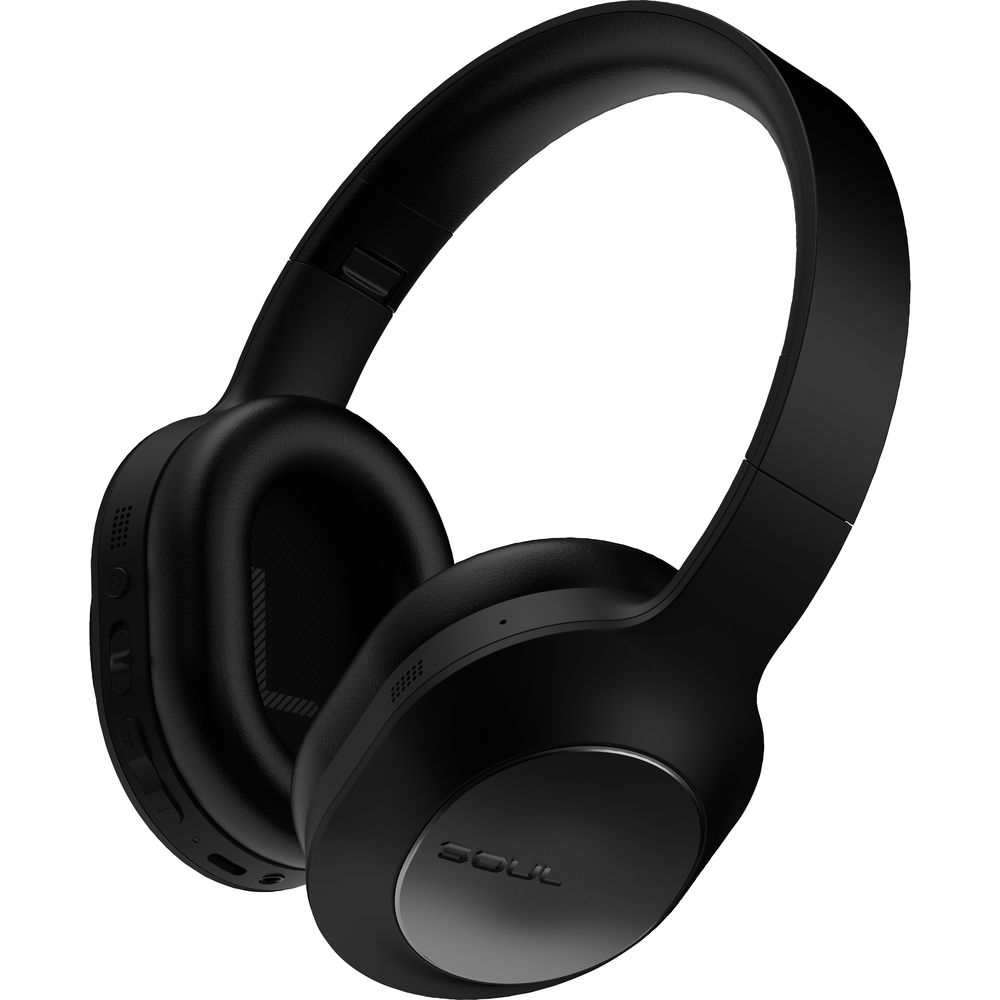 EMOTION MAX Active Noise Cancelling Over-Ear Headphones  Black
