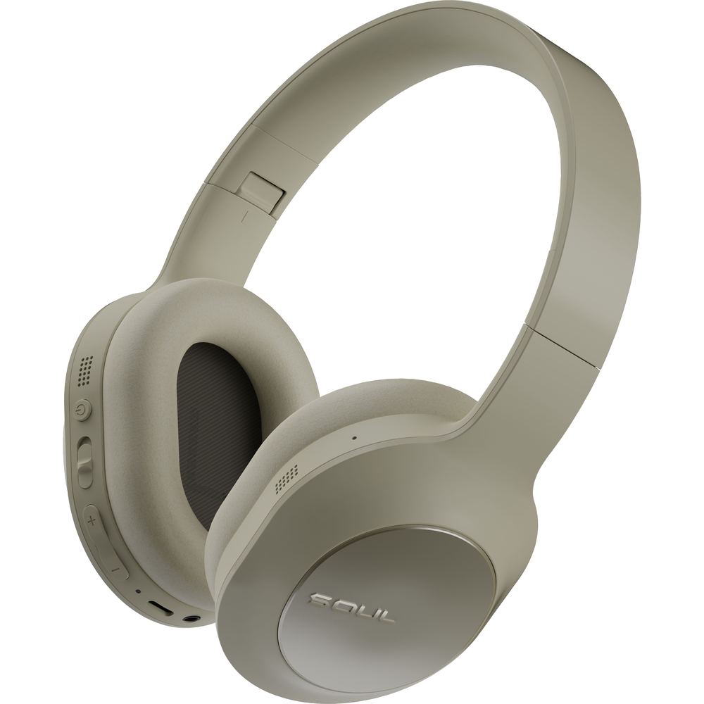 EMOTION MAX Active Noise Cancelling Over-Ear Headphones  Beige