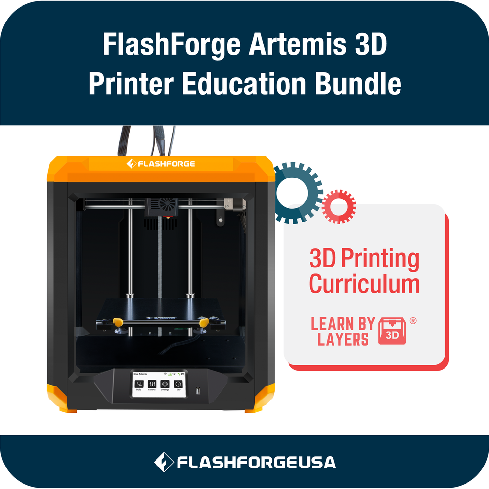 FlashForge Artemis 3D Printer Education Bundle  Orange