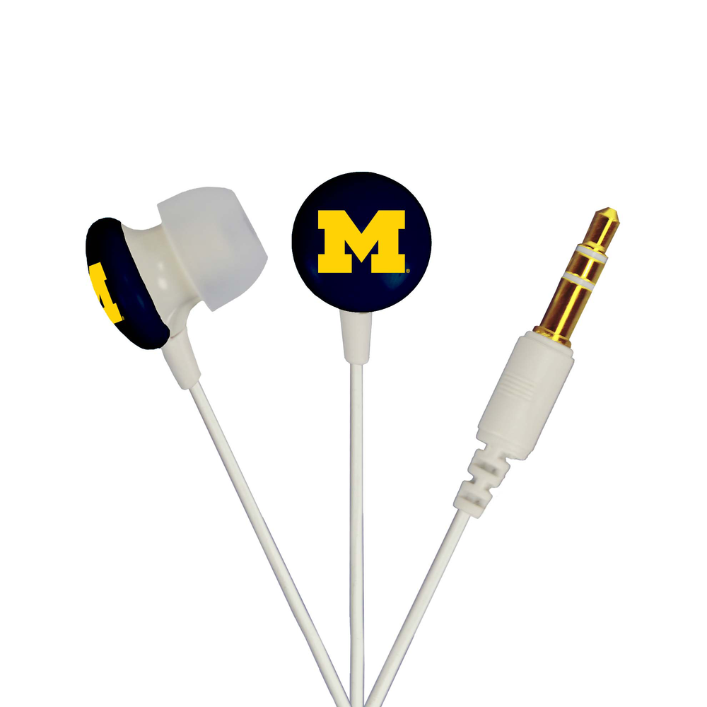 Custom Logo Ignition Earbuds University of Michigan Dark Blue/White