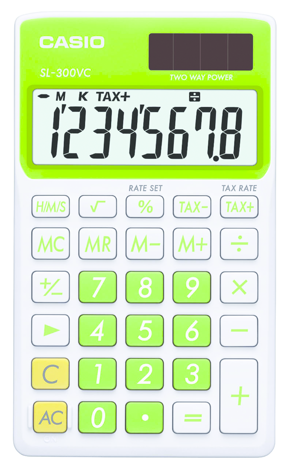 SL-300VC Basic Calculator  Green, PACKAGE 1Pk