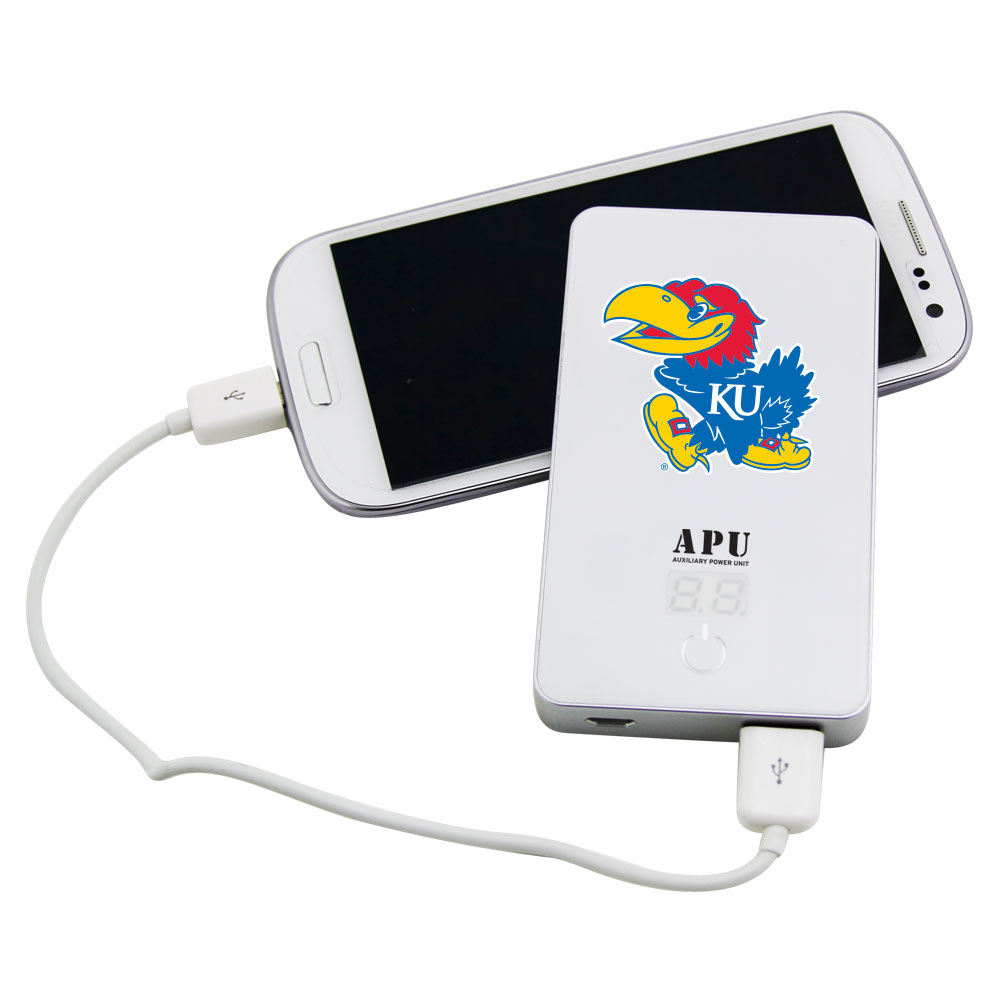Custom Logo APU 5000MD USB Mobile Charger University of Kansas White