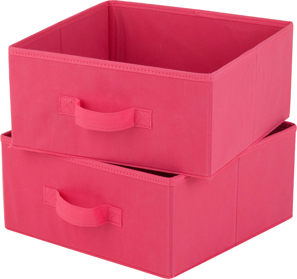 Drawers for Hanging Closet Organizer Non-Woven Pink, PACKAGE 2Pk