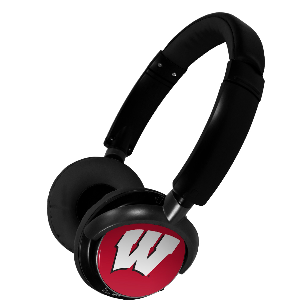 Custom Logo Sonic Jam Wireless On-Ear Headphones University of Wisconsin - Madison Red